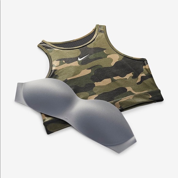 LIKE NEW Nike Dri-FIT 2-Piece Co-Ord Set Khaki Camouflage Sport Bra and Leggings - Picture 7 of 11